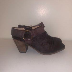 Spirit by Lucchese Brown Cherry Leather Booties